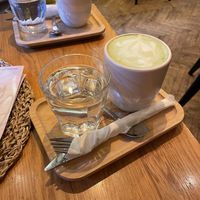 Macha latte   at Moment in Prague
