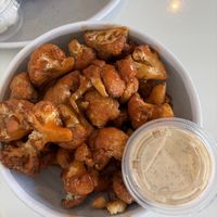 Buffalo cauliflower   at Pop Over Eatery in Mystic