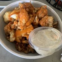 Buffalo cauliflower  at Pop Over Eatery in Mystic