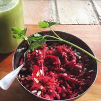 house-made beet salad at Sip Organic Juice Bar - Eastown in Grand Rapids