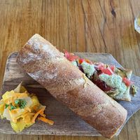 Baguette with Cashewcream and vegtables  at Pan & Paz in Leon