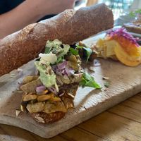 Veggie baguette  at Pan & Paz in Leon