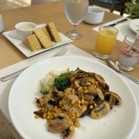 Breakfast with chickpea bread  at The Retreat Costa Rica in Atenas