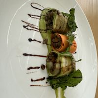 Zucchini with lentil rolls  at The Retreat Costa Rica in Atenas