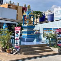 Buddhist alter right next door at Vegan and Vegetarian Restaurant in Phuket