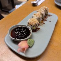 Avo tofu sushi vegan at Greenr Cafe  in Panaji