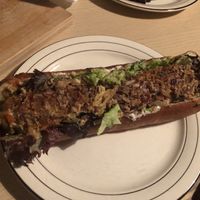 The tempeh hot dog is great though the bread is a bit boring  at Moba Plantbased in Belgrade