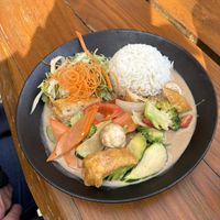 Peanut curry with tofu!  at Blossom in Berlin