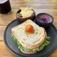 Tempeh sandwich   at Sweet Spot in Puerto Escondido