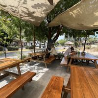 Large shaded seating areaa  at Sweet Spot in Puerto Escondido