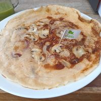 Pannenkoek champignon ui at Wad Lekker in De Koog