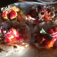 Kimchi tacos! at The Wooden Monkey in Halifax