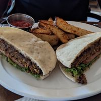 Black bean burger at The Wooden Monkey in Halifax