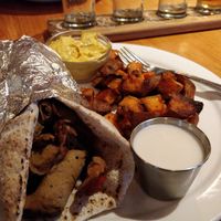 Vegan donair with sweet potatoes at The Wooden Monkey in Halifax