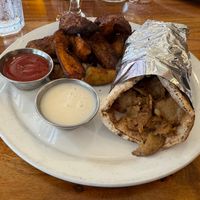 Vegan Seitan Donair at The Wooden Monkey in Halifax