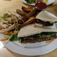 Lental burger at The Wooden Monkey in Halifax