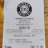Veganuary Aktion. 2 für 1 at Burgermeister Spisertor in St Gallen