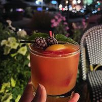 Forget me not cocktail  at The Front Porch at Farm in Palm Springs