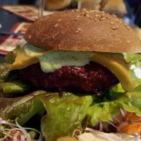 beetroot-topinambur-burger  at Symbiose in Leipzig