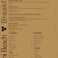 Menu  at Boni Beach Lombok in 