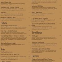 Menu  at Boni Beach Lombok in 