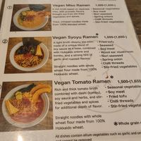 Menu 3 first choice of ramen at Vegan Ramen by Playpen Friends in Osaka
