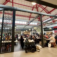 Seating area in the food court   at Bad Girl Bakery and Deli in Inverness