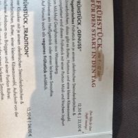 Menü  at Bäckerei Achten in Niederkruechten