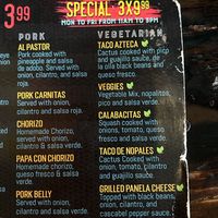 vegetarian/vegan taco options   at Diablos Tacos & Mezcal in Hot Springs