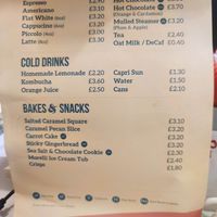Menu return clearly marked vegan options (PB) at Babushka Kitchen Cafe in Portrush