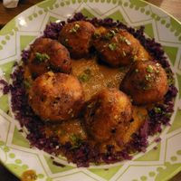 Samosa balls at Shado Beni Caribbean Tapas Lounge in Caye Caulker