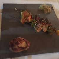 Mushroom skewer at Zakaim - Vegan Boutique in Tel Aviv