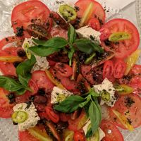 Caprese riccota salad  at Zakaim - Vegan Boutique in Tel Aviv