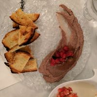 Black lentil pate  at Zakaim - Vegan Boutique in Tel Aviv