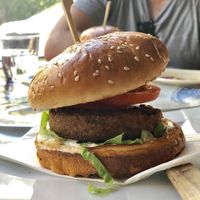 Beyond burger  at Zakaim - Vegan Boutique in Tel Aviv