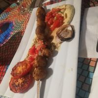 Mushroom squewer at Zakaim - Vegan Boutique in Tel Aviv