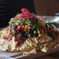 Mountain of nachos! at Lola Rosa - Parc in Montreal