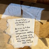 Secret notes inside drawers   at Lola Rosa - Parc in Montreal