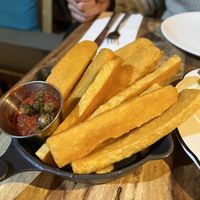 Chickpea fries up close 👀   at Lola Rosa - Parc in Montreal