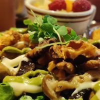 Mushroom toast at Lola Rosa - Parc in Montreal