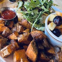 Mushroom foccicia at Lola Rosa - Parc in Montreal
