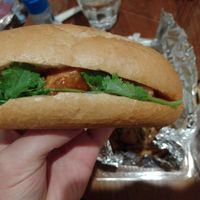 Ban mi (coriander, tofu, sauce, little vegetables at AOBABA in Hiroshima