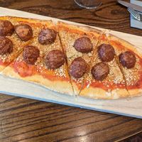Plant based meatball pizza at Wynnstay Arms in Wrexham