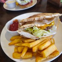Vegan burger at HEVRE bar in Krakow