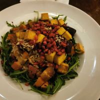 Smoked tofu salad at HEVRE bar in Krakow