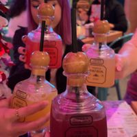 valentine’s day margaritas from the margarita tree! so strong we all felt them so much 😵‍💫  at JoJo's Shake Bar in Orlando