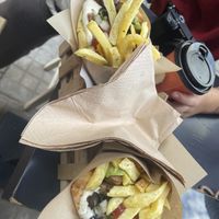 Traditional mushroom gyros  at Mushroom in Thessaloniki