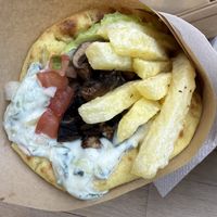 Traditional gyros  at Mushroom in Thessaloniki