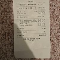 Worst staff at Dosa Kingdom in Hove