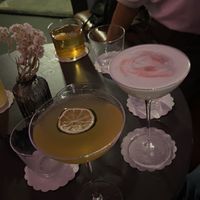 All vegan Cocktails (with vegan eggwhite)  at Nonchalant Bar in Zurich